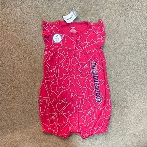 Carter's Pink Heart Print Romper